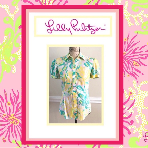Lilly Pulitzer Tops - LILLY PULITZER BOTTON DOWN TOP